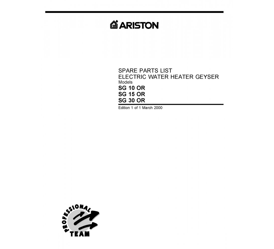 ARISTON SG 10, 15, 30 OR